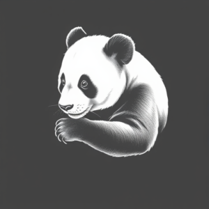 White Ink Panda Tattoo