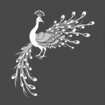 White Ink Peacock Tattoo