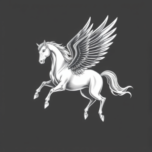 White Ink Pegasus Tattoo