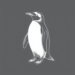 White Ink Penguin Tattoo