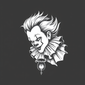 White Ink Pennywise Tattoo