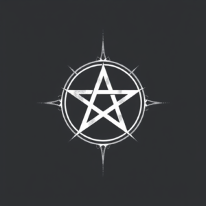 White Ink Pentagram Tattoo