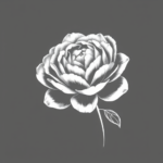 White Ink Peony Tattoo