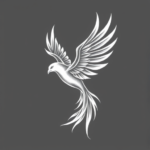 White Ink Phoenix Tattoo