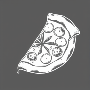 White Ink Pizza Tattoo