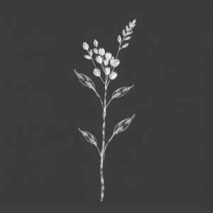 White Ink Plant Tattoo