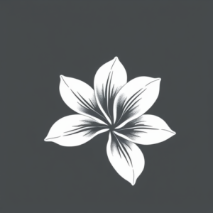 White Ink Plumeria Tattoo