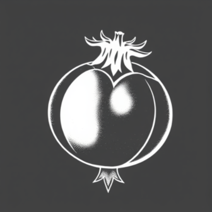 White Ink Pomegranate Tattoo