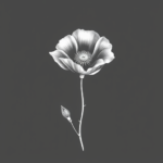 White Ink Poppy Tattoo