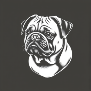 White Ink Pug Tattoo