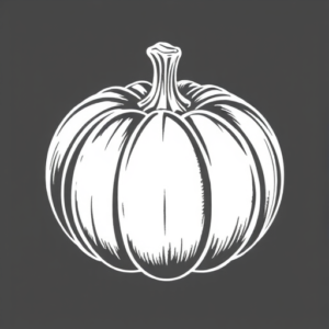 White Ink Pumpkin Tattoo