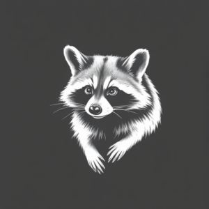 White Ink Raccoon Tattoo