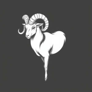 White Ink Ram Tattoo