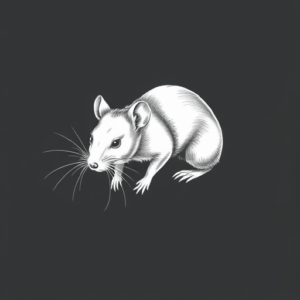 White Ink Rat Tattoo