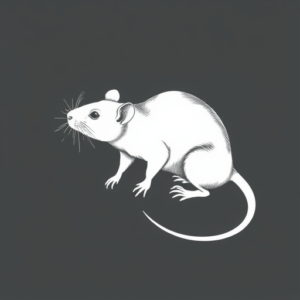 White Ink Rat Tattoo