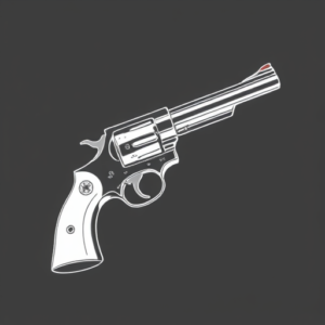 White Ink Revolver Tattoo