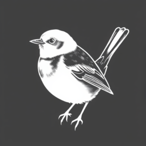 White Ink Robin Tattoo