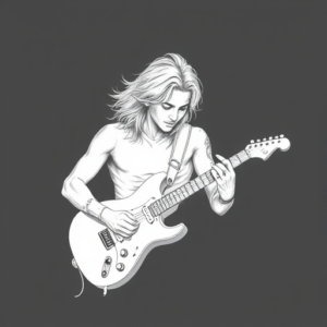 White Ink Rockstar Tattoo