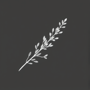 White Ink Rosemary Tattoo