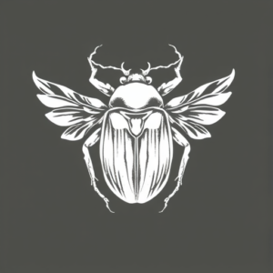 White Ink Scarab Tattoo