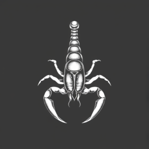White Ink Scorpion Tattoo