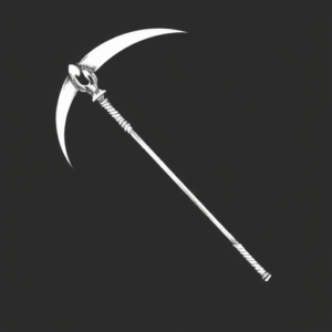 White Ink Scythe Tattoo