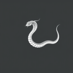 White Ink Serpent Tattoo