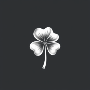 White Ink Shamrock Tattoo