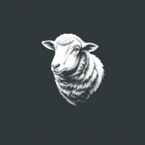 White Ink Sheep Tattoo