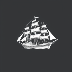 White Ink Ship Tattoo