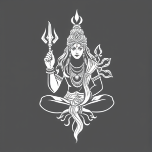 White Ink Shiva Tattoo