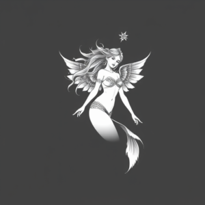 White Ink Siren Tattoo