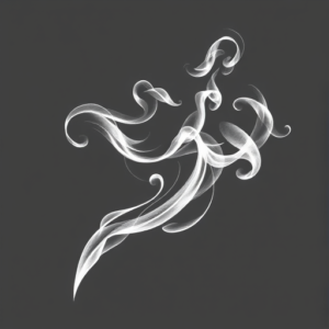 White Ink Smoke Tattoo