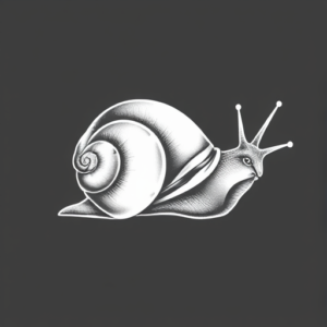 White Ink Snail Tattoo
