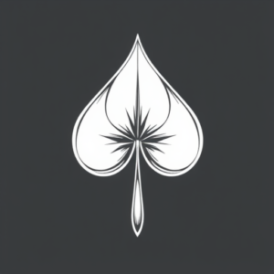 White Ink Spade Tattoo