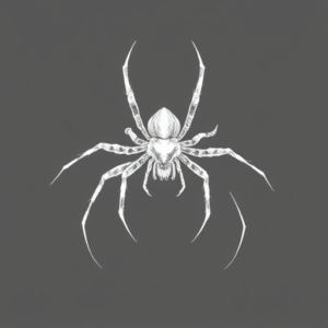 White Ink Spider Tattoo
