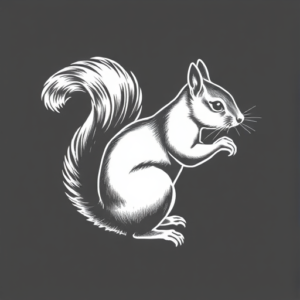 White Ink Squirrel Tattoo