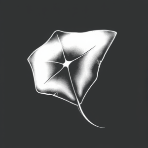 White Ink Stingray Tattoo