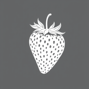 White Ink Strawberry Tattoo