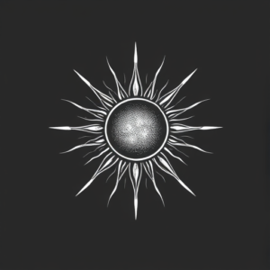 White Ink Sun Tattoo