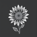 White Ink Sunflower Tattoo