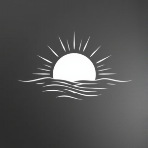 White Ink Sunrise Tattoo