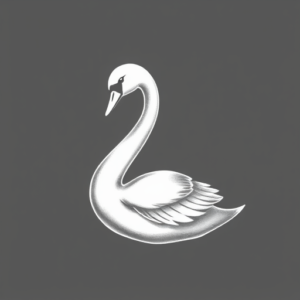 White Ink Swan Tattoo