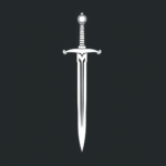 White Ink Sword Tattoo