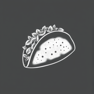White Ink Taco Tattoo