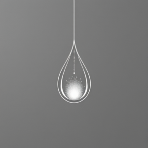 White Ink Teardrop Tattoo