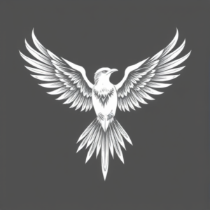 White Ink Thunderbird Tattoo