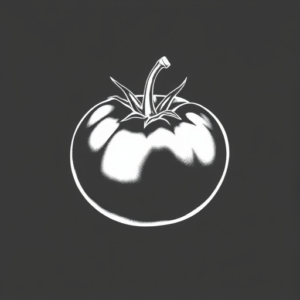 White Ink Tomato Tattoo