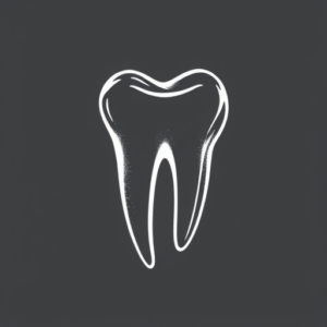 White Ink Tooth Tattoo