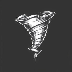 White Ink Tornado Tattoo